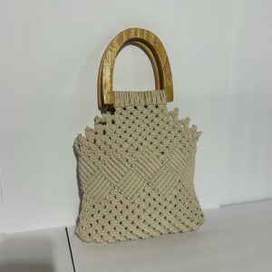 Tommy Bahama Boho Macrame Crochet handbag